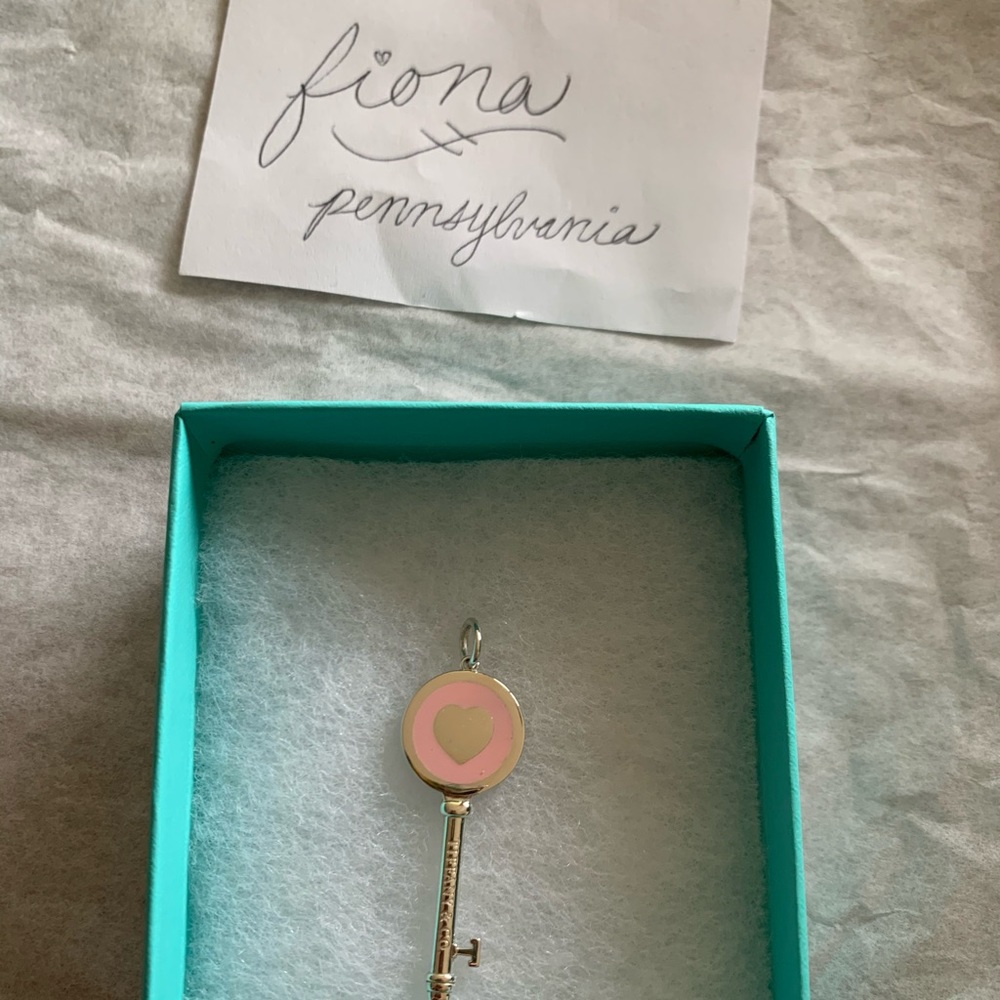 TIFFANY PINK KEY PENDANT
